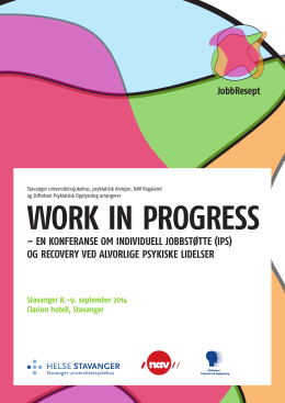 work in progress – en konferanse om individuell