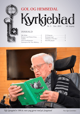 Kyrkjebladet nr.5 2013 - Gol kyrkjelege fellesråd > Forside