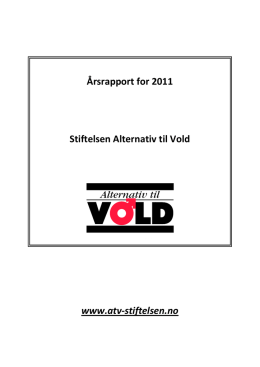 Årsrapport SATV 2011 - Alternativ til vold