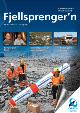Fjellsprenger`n - Orica Mining Services