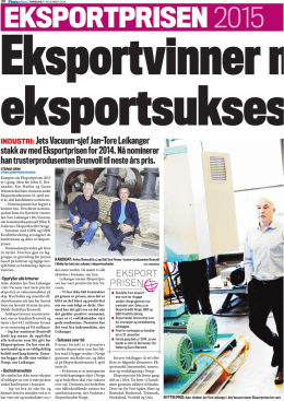 ekSpoRTpRISeN 2015 - Eksportkreditt Norge AS
