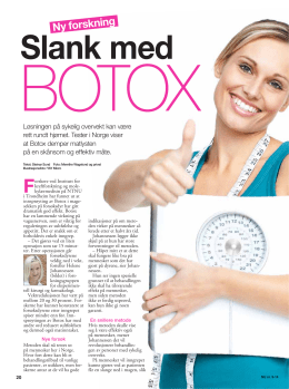Slank med botox - Frilansjournalist Steinar Sund