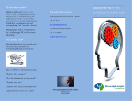 kognitiv trening - Nevropsykologiskkompetanse.no