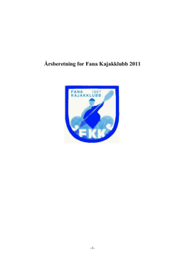 Årsrapport for Fana kajakklubb 2010
