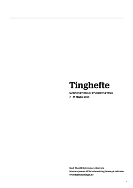 Tinghefte - Norges Fotballforbund