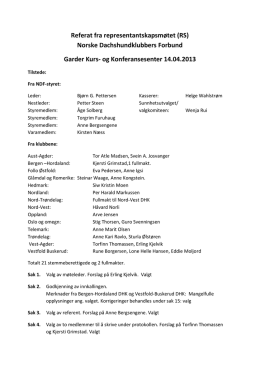 Referat fra RS 2013 - Norske Dachshundklubbers forbund