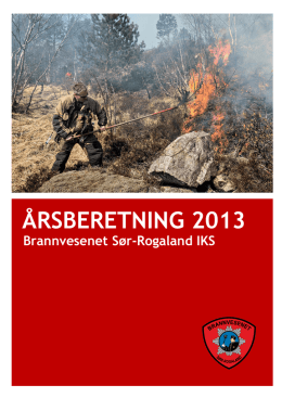 Årsrapport 2013 - Rogaland brann og redning IKS