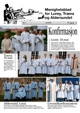Menighetsblad for Lurøy, Træna og Aldersundet