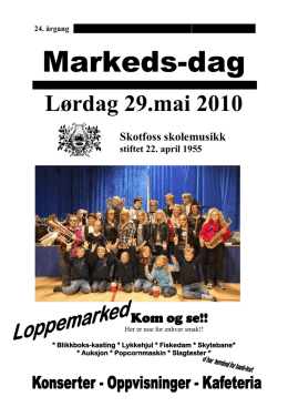 markedsavisa fra 2010 - Skotfoss Skolemusikk