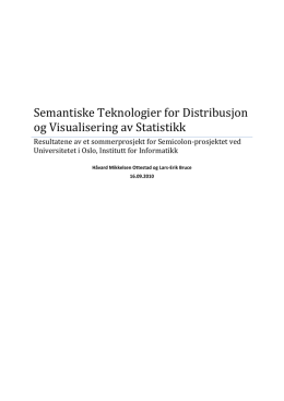 Semantiske Teknologier for Distribusjon og
