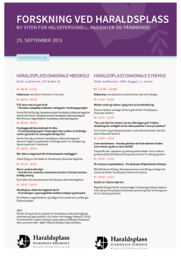 Plakat forskning ved Haraldsplass 2013 (pdf)