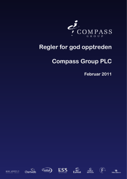 Regler for god opptreden Compass Group PLC