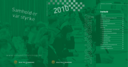 Årsrapport 2010 - Oslo politiforening