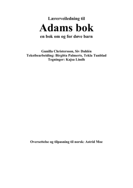 Moe, Astrid (NO): Adams bok