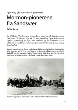 Mormon-pionerene fra Sandsvær