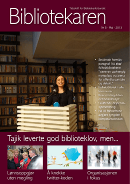 Bibliotekaren 2013-05 - Bibliotekarforbundet