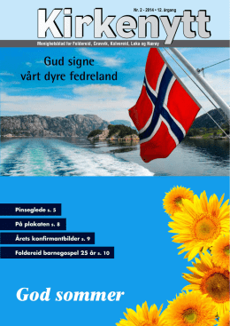 Kirkenytt • 2-2014 - Nærøy kirkelige fellesråd