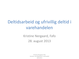 Forsker Kristine Nergaard, Fafo