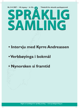 Språklig Samling 2007-3-4 - Landslaget for språklig samling