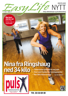 Nina fra Ringshaug ned 34 kg med Puls Tønsberg!