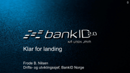 Klar for landing - BankID 2.0 uten Java