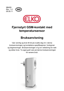 ELKO GSM, Bruksanvisning, Norsk, A6