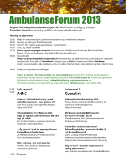 AmbulanseForum 2013