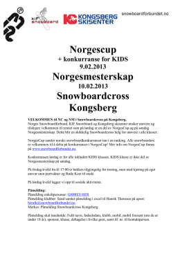 Norgescup Norgesmesterskap Snowboardcross Kongsberg