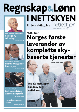 norges første leverandør av komplette sky- baserte