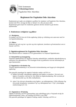 Reglement 2014 - Fagskolen i Oslo