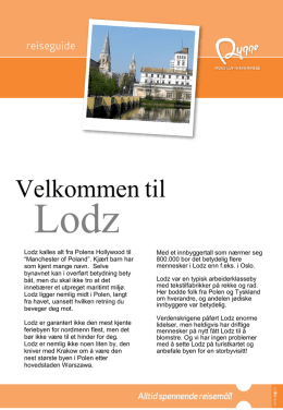 Lodz Reiseguide copyright www.reiseplaneten.no