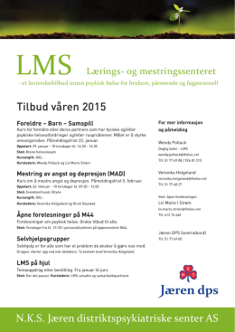 LMS-program våren 2015 - NKS Jæren distriktspsykiatriske senter AS