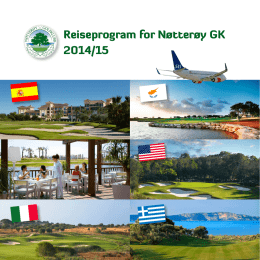 Nøtterøy GK Reiseprogram 2014-2015