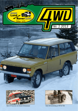 Nr. 1 2013 - Norsk Land Rover Klubb