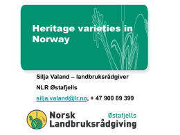 Heritage varieties in Norway