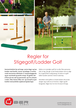 Regler for Stigegolf/Ladder Golf