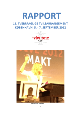 Rapport 2012 - Tvilsdagene