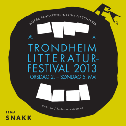 Programkatalog - Trondheim litteraturfestival