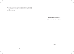 Sandemosiana 4, 2012