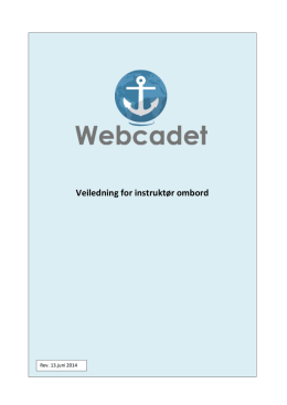 PDF kortversjon for instruktør i Webcadet