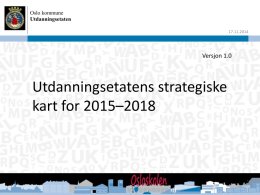 Utdanningsetatens strategiske kart for 2015–2018
