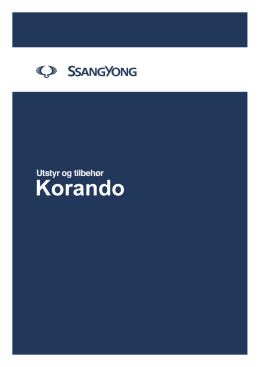 Korando - SsangYong ekstrautstyr og tilbehør