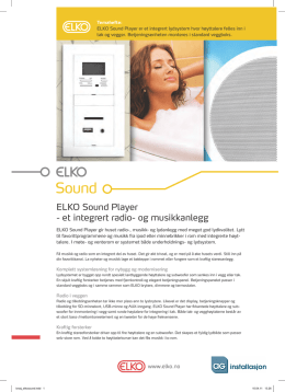 ELKO Sound Player - et integrert radio- og
