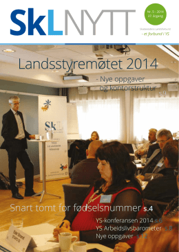 Landsstyremøtet 2014 - SKL - Skatteetatens landsforbund
