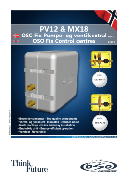 PV12 & MX18 - OSO Hotwater