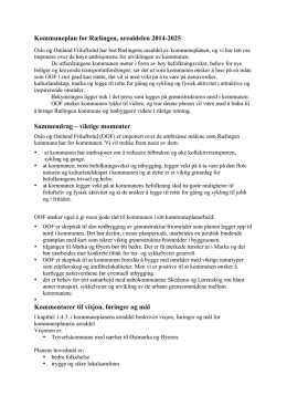 Kommuneplan for Rælingen - Oslo og Omland Friluftsråd