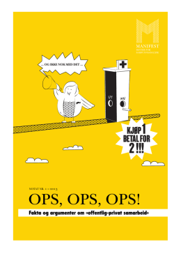 OPS, OPS, OPS! - Manifest Analyse