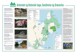 Plakat Grønevika og Arboretet - Bergen og Omland Friluftsråd