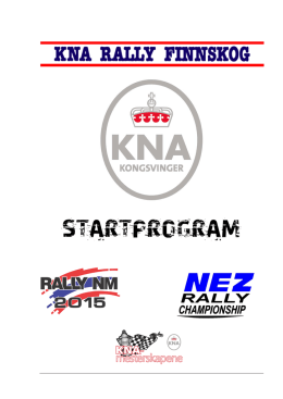 Startprogram KNA Rally Finnskog 2015