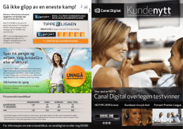 Kundenytt - Canal Digital Parabol